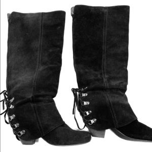 Naughty Monkey Black Suede Boots